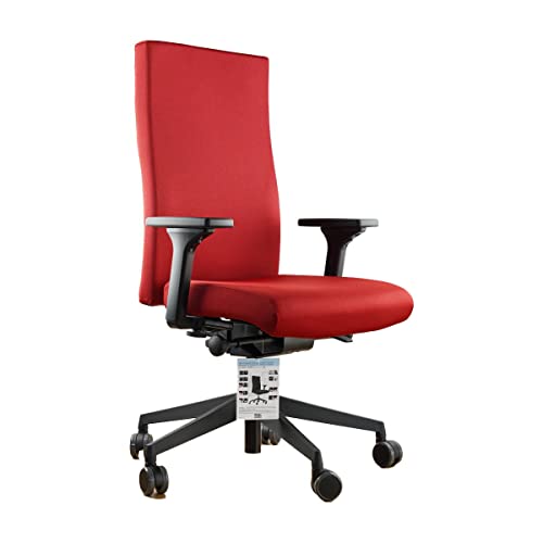 TREND OFFICE Trendoffice to-Strike Comfort pro sk 9248 Color, Stiftung Warentest Testsieger, ergonomischer Bürostuhl, modernes Design, Homeoffice, umweltzertifiziert, by Dauphin (Rot) von TREND OFFICE