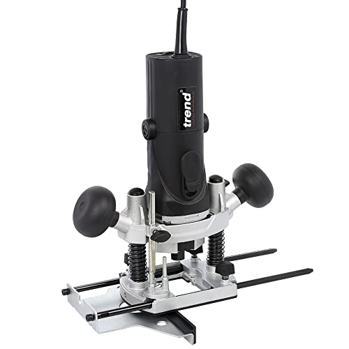 Trend 850 W 8 mm Router mit variabler Geschwindigkeit 230 V EU, 35 mm Eintauchtiefe, eingebaute Abschaltfunktion, T4EK/EURO von TREND