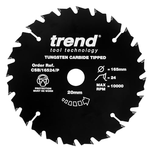 Trend Holz PTFE Kreissägeblatt, 165mm Durchmesser, 20mm Bohrung, 24 Zähne, HW, 2,2mm Schnittbreite, CSB/16524/P Trend Holz PTFE Kreissägeblatt, 165mm Durchmesser, 20mm Bohrung, 24 Zähne, HW, 2,2mm Schnittbreite, CSB/16524/P von TREND