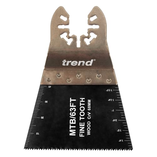 Trend Multi-Tool Sägeblätter, 5er-Pack, 68 mm Feinzahn CrV für Holz & Kunststoff, Saubere Präzisionsschnitte, Universelle Passform für gängige Multitools, MTB/63FT von TREND