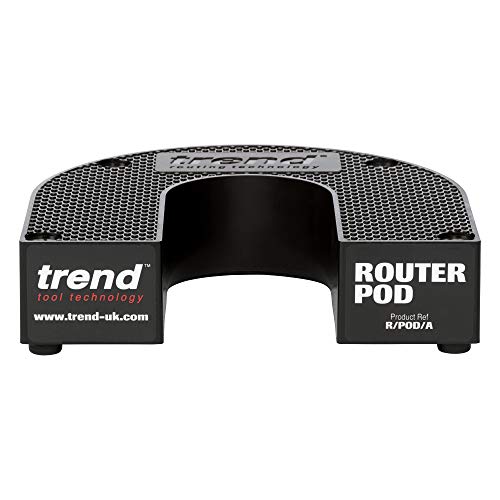 Trend U-förmiger Router-Pod-Ständer für Arbeitstisch-Sicherheit und Aufbewahrung, Schwarz, 155 x 175mm, R/POD/A von TREND