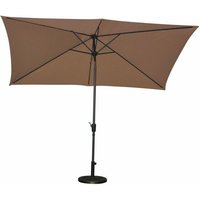 Alu Marktschirm Lagos mocca 200 x 300 cm Sonnenschirm Gartenschirm - Trendline von TRENDLINE