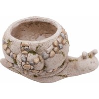 Trendline - Deko Pflanztopf Schnecke 24 x 43 x 22,5 cm grau Gartenfiguren von TRENDLINE