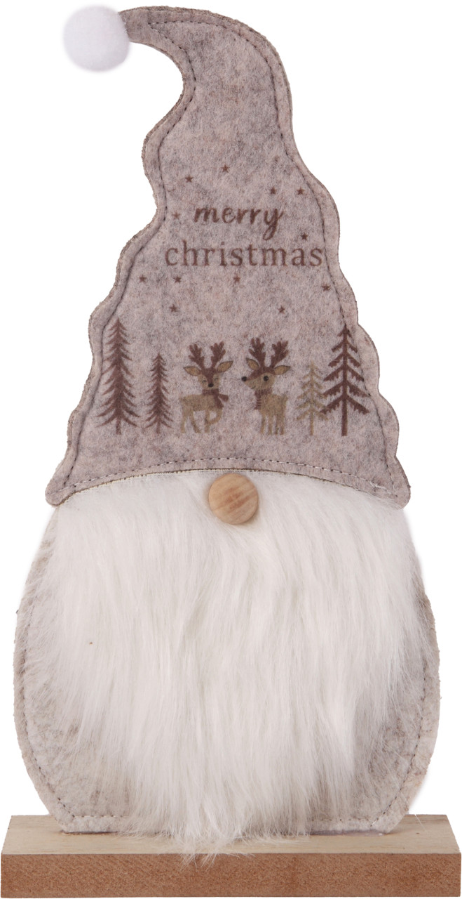 Dekoaufsteller Zwerg Holz 30 x 16 cm grau weiß Dekoaufsteller Zwerg Holz 30 x 16 cm grau weiß von TRENDLINE