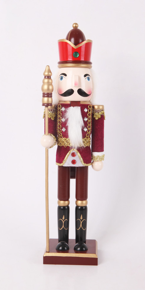 Dekofigur Nussknacker Holz 39 x 11 cm bunt von TRENDLINE