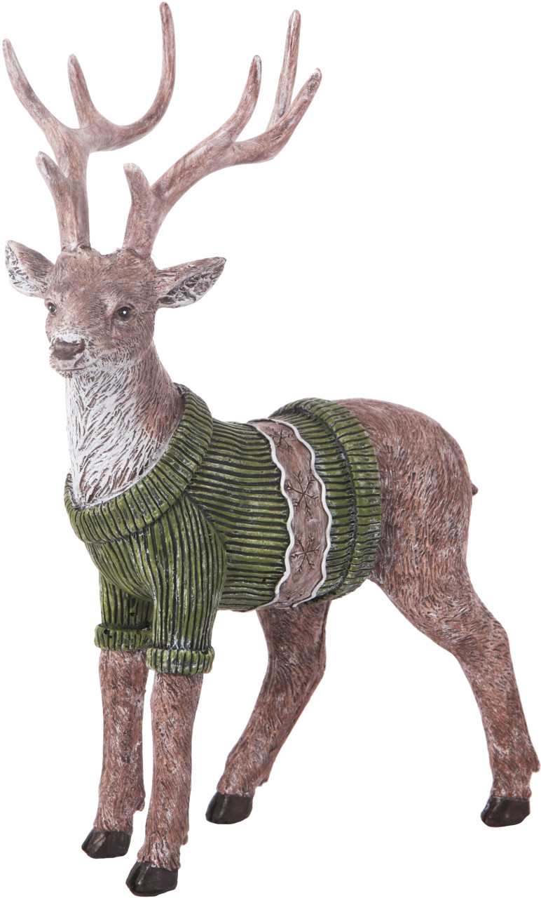 Dekofigur Rentier Polyresin 25 x 18 cm braun grün Dekofigur Rentier Polyresin 25 x 18 cm braun grün von TRENDLINE