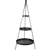 Dekoregal mit 3 Ablagen Metall 73 x 30 cm schwarz Weihnachtscharaktere von TRENDLINE