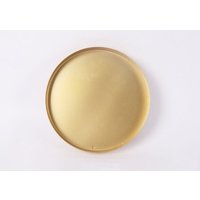 Dekotablett Metall Ø 24 x 2 cm gold Tablett von TRENDLINE