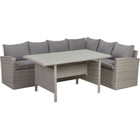 Dining Lounge Set Möbelset Grassina Garten Möbel Grau Sitzgruppe Alu - Trendline von TRENDLINE