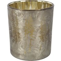 Kerzenhalter aus Glas ø 9 x 10 cm gold Teelichthalter - Trendline von TRENDLINE