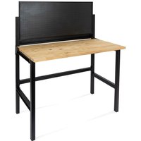 Trendline - Werkbank Werktisch Arbeitstisch klappbar Massivholzplatte Freistehend von TRENDLINE