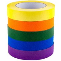 Trendline - Kreppband-Set bunt 25 mm x 40 m 5 Stück UV-Schutz Klebeband von TRENDLINE