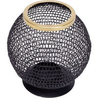 Laterne Metall 17 x 17 cm schwarz-gold Laterne - Trendline von TRENDLINE