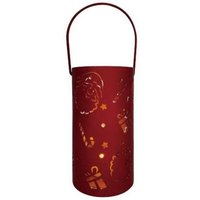 Led Laterne Metall ø 8 cm x 15 cm rot Laterne - Trendline von TRENDLINE