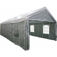 Pavillon Großraumzelt 4x8m grün-weiß Partyzelt Gartenzelt Bierzelt - Trendline von TRENDLINE