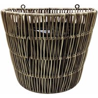 Trendline - Polyrattan Wand-Pflanztopf 32 x 18 x 29 cm Wand-pflanztopf Polyrattan 0692357806 Polyrattan von TRENDLINE