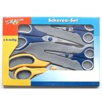 Trendline - Scheren-Set 4 teilig Kunststoffgriff Edelstahl-Klingen ca. 6 - 10cm von TRENDLINE