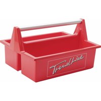 Tragekasten rot 39,6 x 29,4 cm, Alu-Griff Werkzeugkasten Tragebox - Trendline von TRENDLINE