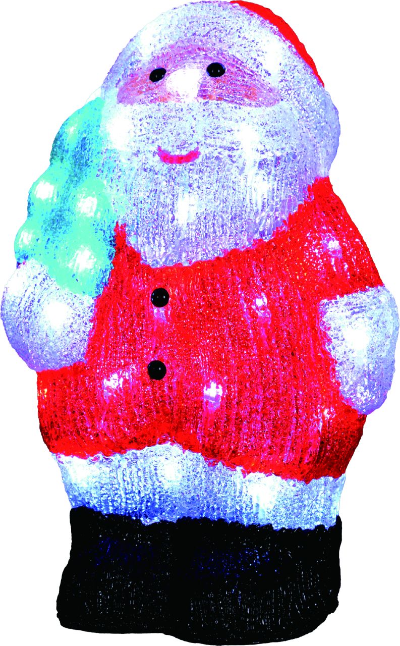 TrendLine LED Acrylfigur Weihnachtsmann 31,5 x 15 cm kaltweiß Außen mit Timer von TRENDLINE