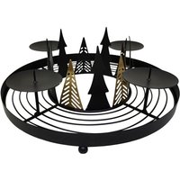 TrendLine Adventskranz aus Metall Ø 30 cm x 11 cm Adventskranz von TRENDLINE