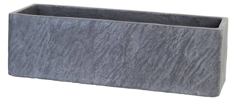 TrendLine Blumenkasten 37 x 17 x 17 cm, grau schieferoptik von TRENDLINE