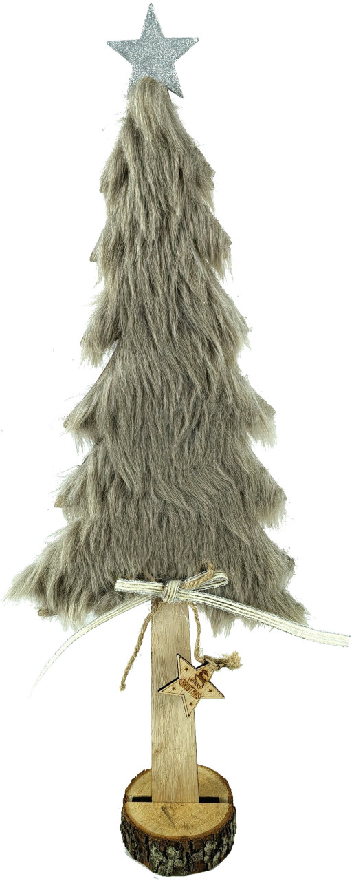 TrendLine Deko Holz Tannenbaum 43 x 5 x 13,5 cm braun von TRENDLINE