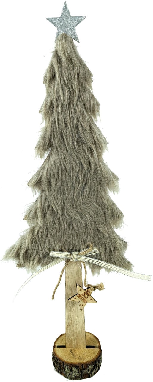 TrendLine Deko Holz Tannenbaum 43 x 5 x 13,5 cm braun von TRENDLINE