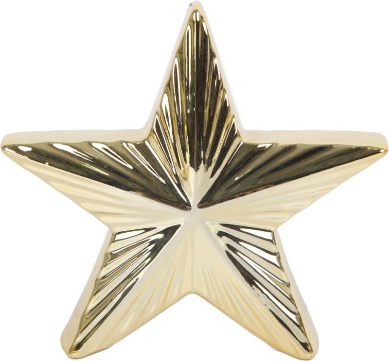 TrendLine Deko Keramik Stern 12 x 3,5 x 12,5 cm gold TrendLine Deko Keramik Stern 12 x 3,5 x 12,5 cm gold von TRENDLINE