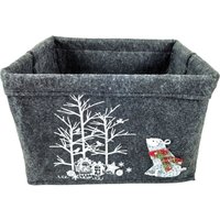 TrendLine Deko Korb Filz Weihnachten 36 x 28 x 23 cm grau Figur TrendLine Deko Korb Filz Weihnachten 36 x 28 x 23 cm grau Figur von TRENDLINE