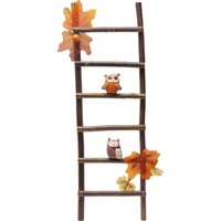 TrendLine Deko Leiter Herbst Holz 43 x 14 cm braun orange Dekoleiter von TRENDLINE
