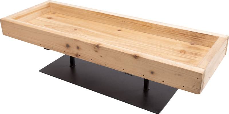 TrendLine Deko Tablett Holz 45 x 16 x 12 cm braun schwarz von TRENDLINE