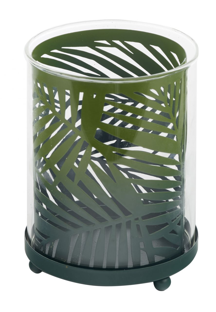 TrendLine Windlicht Glas Metall 12 cm grün von TRENDLINE
