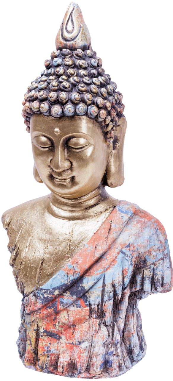 TrendLine Dekofigur Buddha 51 x 27 cm gold blau rot von TRENDLINE