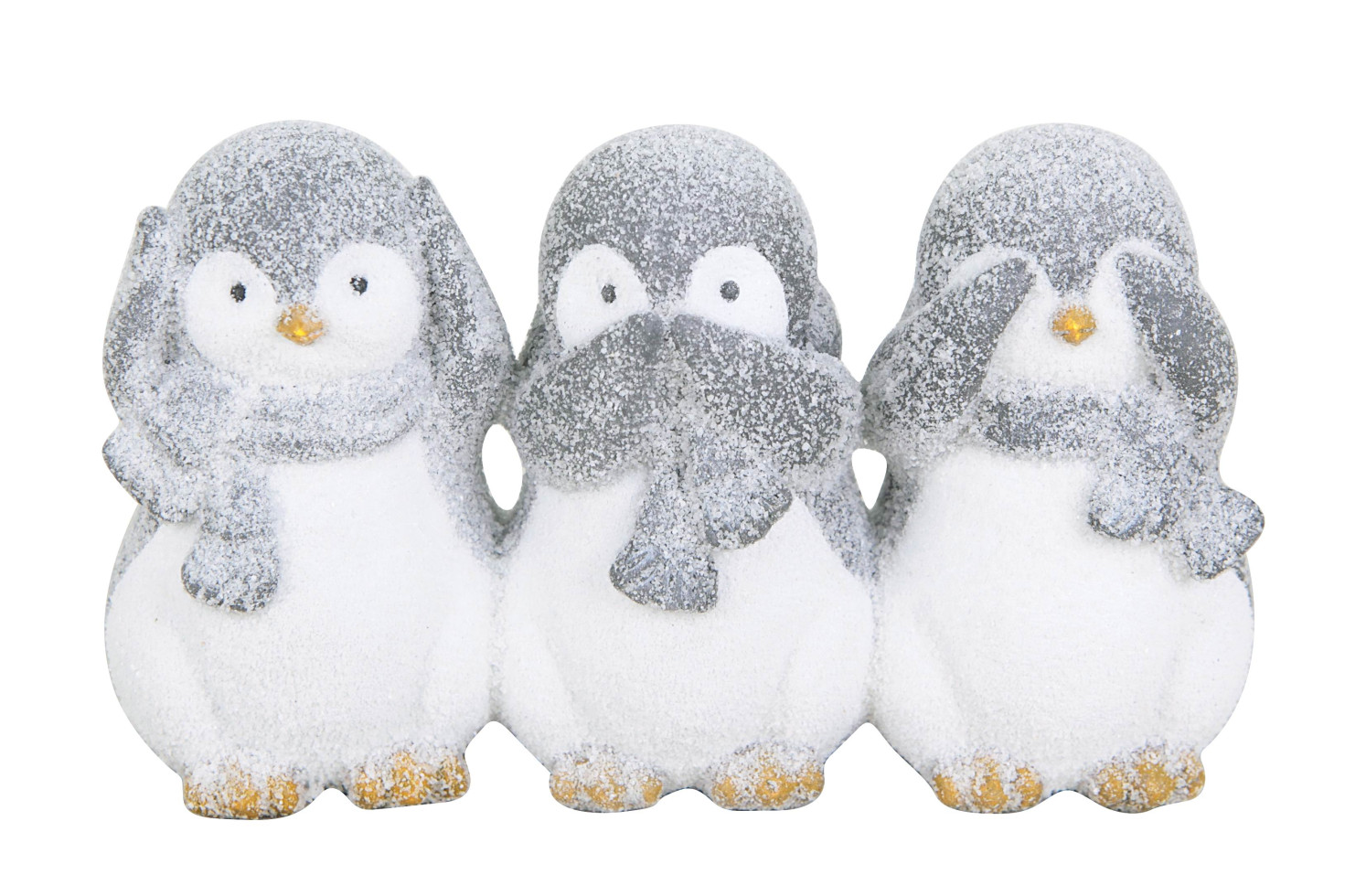 TrendLine Dekofigur Pinguine 16 x 10 cm weiß-grau TrendLine Dekofigur Pinguine 16 x 10 cm weiß-grau von TRENDLINE