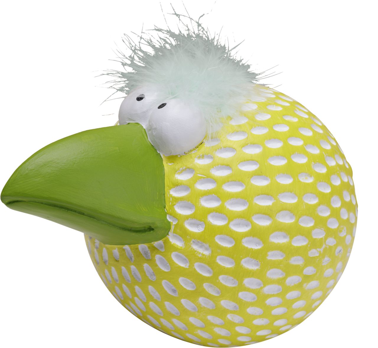 TrendLine Dekofigur Vogel Ton 23,5 cm gelb grün weiß von TRENDLINE