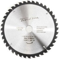 HM-Kreissägeblatt 250 mm, Bohrung 30 mm, 40 Zähne - Trendline von TRENDLINE