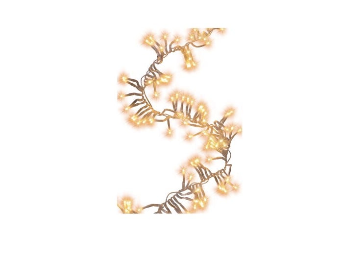 TrendLine LED-Lichterkette Cluster Außen 9 m warmweiß-transparent mit Timer, Dimmer von TRENDLINE