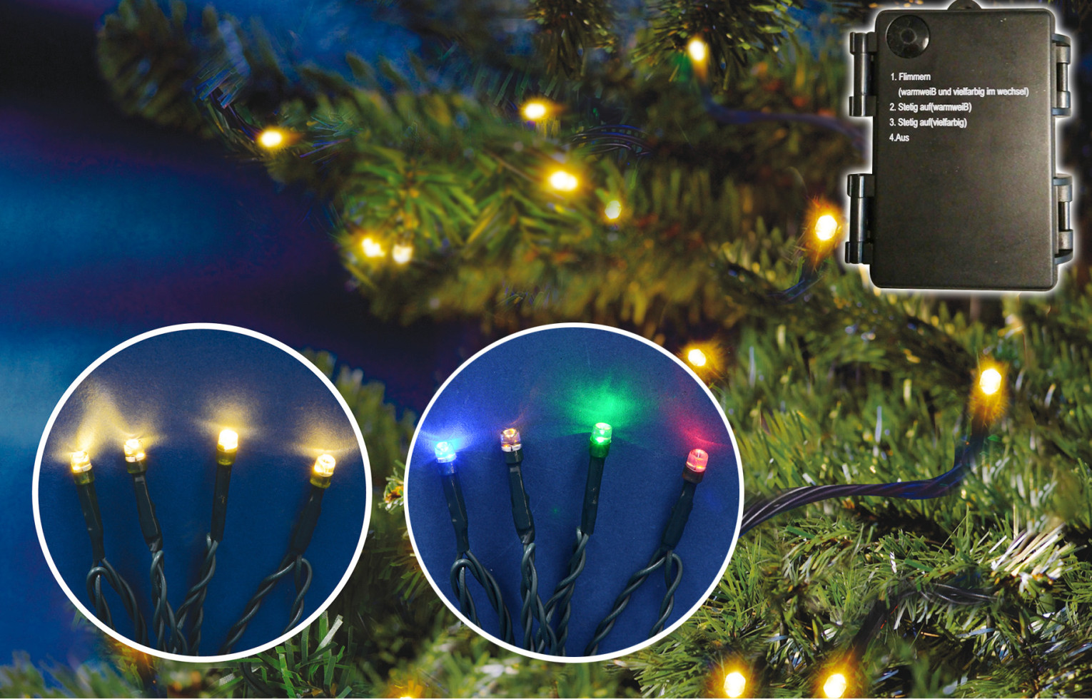 TrendLine LED Lichterkette mit 80 LED mit Timer von TRENDLINE