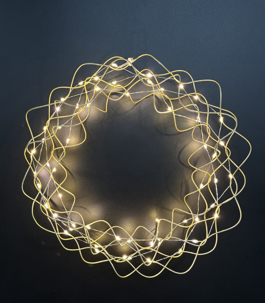 TrendLine LED Lichterkranz Ø 30 cm gold warmweiß von TRENDLINE