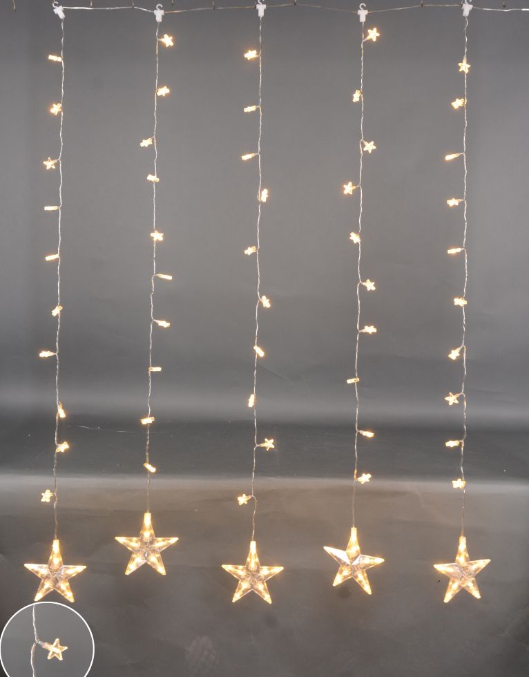 TrendLine LED Lichtervorhang Sterne 2,0 x 1,5 m warmweiß mit Timer TrendLine LED Lichtervorhang Sterne 2,0 x 1,5 m warmweiß mit Timer von TRENDLINE
