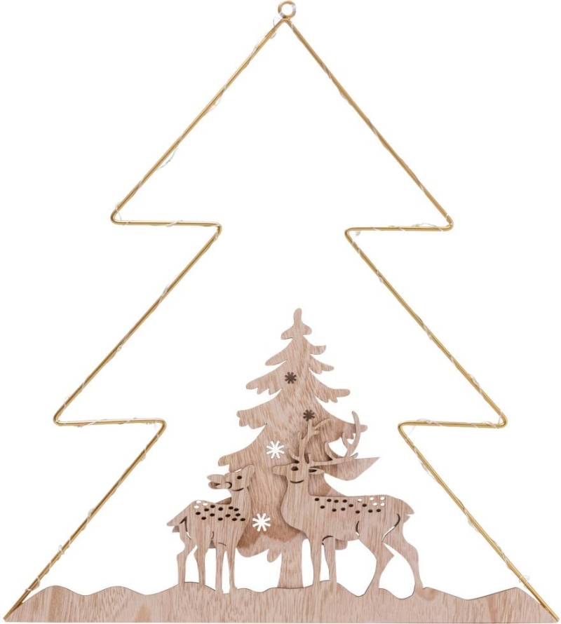 TrendLine LED Metallsilhouette Baum 40 x 37 cm warmweiß mit Timer TrendLine LED Metallsilhouette Baum 40 x 37 cm warmweiß mit Timer von TRENDLINE