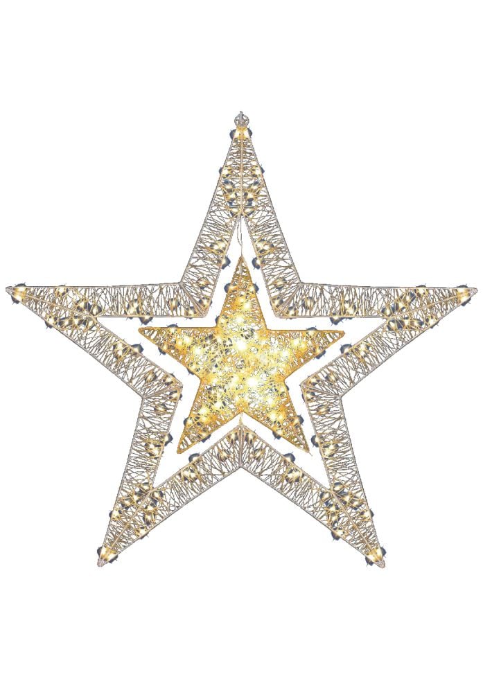 TrendLine LED Stern Metall 90 cm warmweiß Außen mit Timer TrendLine LED Stern Metall 90 cm warmweiß Außen mit Timer von TRENDLINE