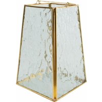 TrendLine Laterne aus Glas Metall 14 x 14 x 21,5 cm Laternen & Windlichter von TRENDLINE