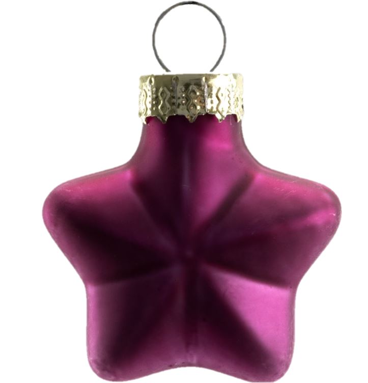 TrendLine Weihnachtskugeln Glas-Sterne 4 cm magnolienrosa 12 Stück von TRENDLINE