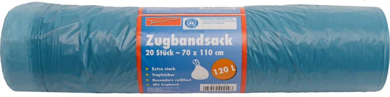 TrendLine Müllsäcke mit Zugband 120 L 20 Stück von TRENDLINE