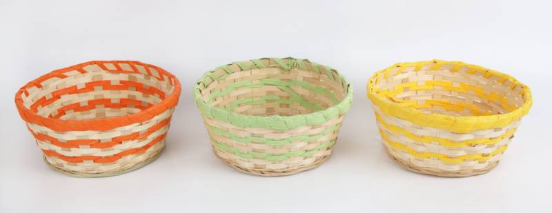 TrendLine Osterkorb aus Bambus sortiert 8 x 19 x 19 cm von TRENDLINE