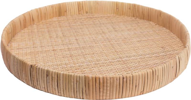 TrendLine Deko Tablett Rattan Ø 45 cm natur von TRENDLINE