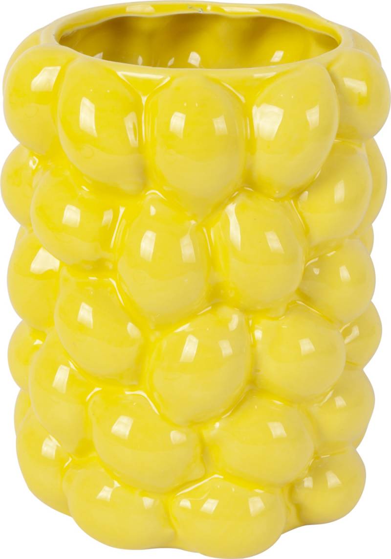 TrendLine Vase Keramik Zitrone 18 x 15 x 15 cm gelb von TRENDLINE