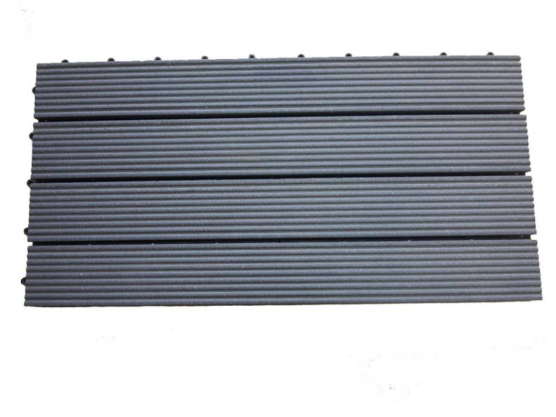 TrendLine WPC-Klickfliese 60 x 30 x 2,1 cm schwarz 5 Stück von TRENDLINE