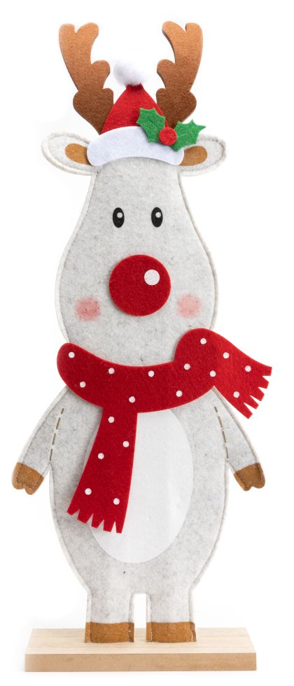 TrendLine Weihnachtsaufsteller Rentier 60 x 23 cm weiß-rot TrendLine Weihnachtsaufsteller Rentier 60 x 23 cm weiß-rot von TRENDLINE